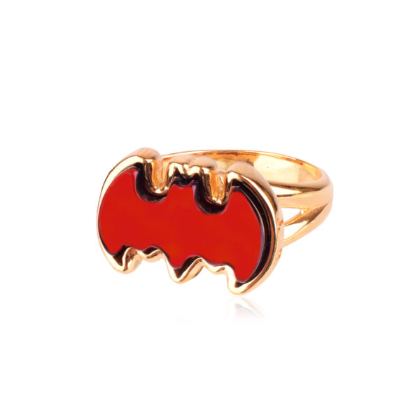 Pierścionek srebrny pozłacany – Bat
